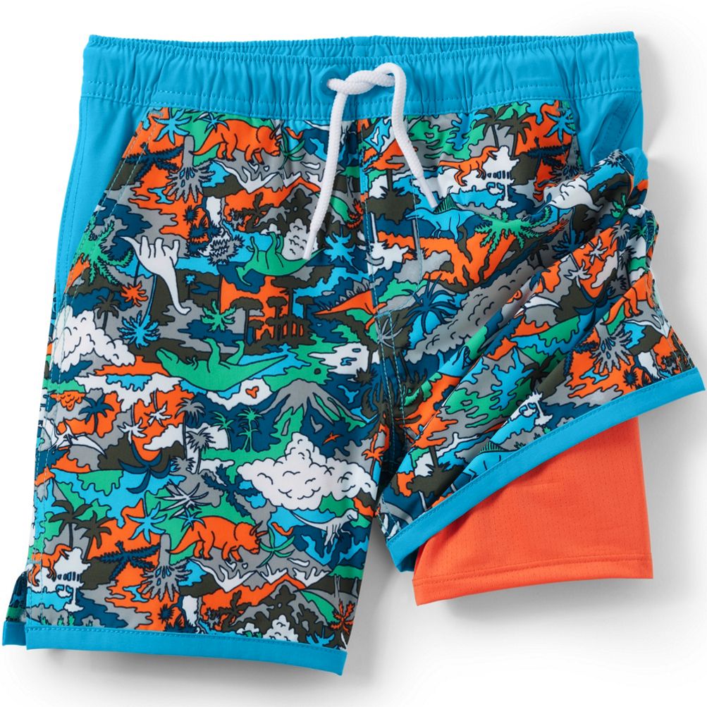 Boys 2-20 Lands' End Color Block Hydroliner Swim Trunks