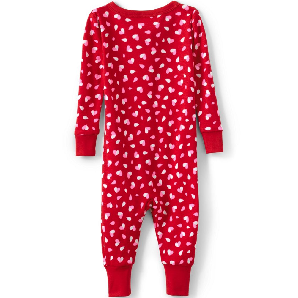 Lands' End Girl's Fleece Footed Pajamas Jammies One Piece - Size S(4)