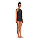 Women's Mastectomy Chlorine Resistant High Neck Swim Dress One Piece Swimsuit Adjustable Straps, alternative image