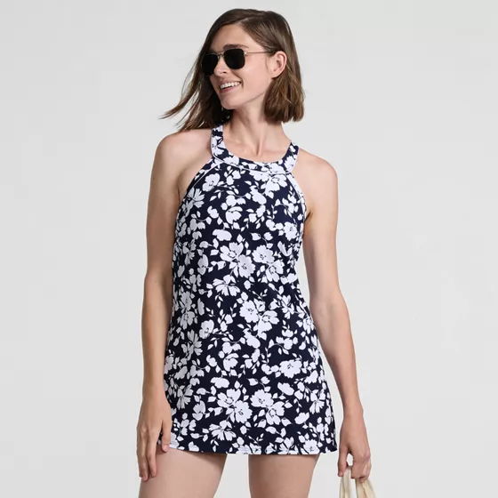 Women's High Neck Swim Dress Swimsuit - primary