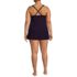 Women's Plus Size High Neck Swim Dress Swimsuit, Back