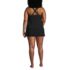 Women's Plus Size DD-Cup High Neck Swim Dress Swimsuit, Back