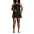 Women's Plus Size High Neck Swim Dress Swimsuit, Front