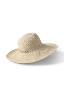 Women's Crochet Straw Sun Hat