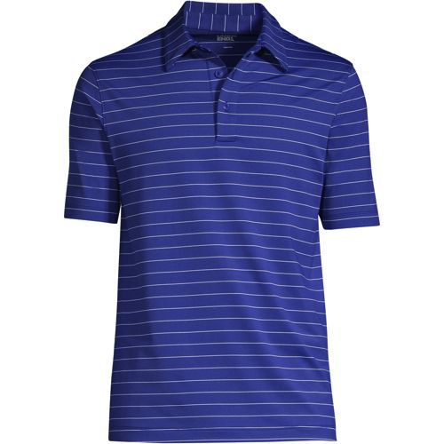 Men's Rapid Dry Short Sleeve Striped Polo Shirt