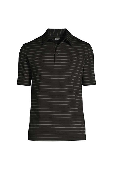 Men's Rapid Dry Short Sleeve Striped Polo Shirt