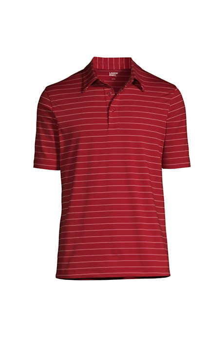 Men's Rapid Dry Short Sleeve Striped Polo Shirt