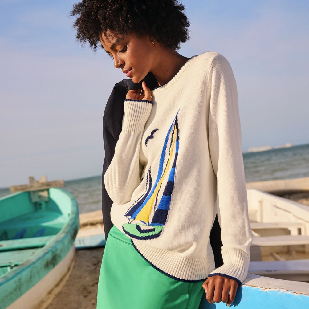 Women s Drifter Crew Neck Pattern Sweater