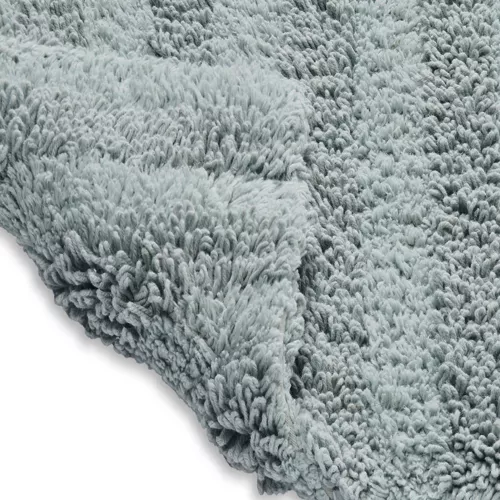 Cannon Cotton Striped Reversible Soft-Touch Bath Rug 2 piece set, Back