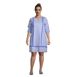 Women's Plus Size Cotton Poplin Split Neck Dress, alternative image