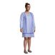 Women's Plus Size Cotton Poplin Split Neck Dress, alternative image