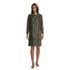 Women's Cotton Poplin Split Neck Dress, Front