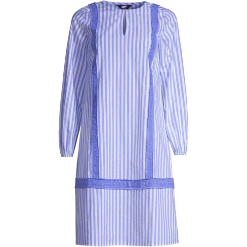 Women's Cotton Poplin Split Neck Dress - image 3