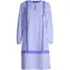 Women's Cotton Poplin Split Neck Dress, Front