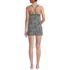 Women's Chlorine Resistant High Neck Swim Dress One Piece Swimsuit, Back