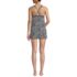 Women's Chlorine Resistant High Neck Swim Dress One Piece Swimsuit, Back