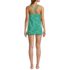 Women's Chlorine Resistant High Neck Swim Dress One Piece Swimsuit, Back