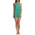 Women's Chlorine Resistant High Neck Swim Dress One Piece Swimsuit, Front
