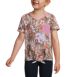 Girls Tie Front Pattern Top, Front