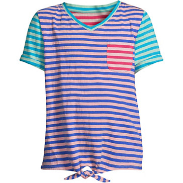 T-Shirt mit Knotensaum und Brusttasche für Mädchen image number 0