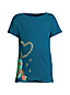 T-Shirt Graphique en Coton Ourlet Tulipe à Manches Courtes, Fille image number 0