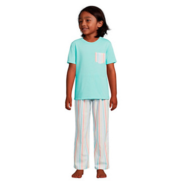 Pyjama 2 Pièces en Popeline à Manches Courtes, Enfant image number 2