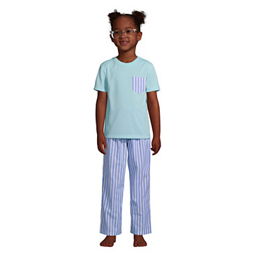 Pyjama 2 Pièces en Popeline à Manches Courtes, Enfant image number 1