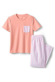 Kids' Poplin Bottoms Loungewear Pyjama Set 