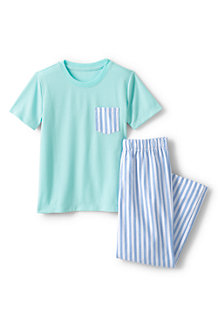Kids' Poplin Bottoms Loungewear Pyjama Set