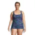 Women's Plus Size Chlorine Resistant Adjustable Swim Dress One Piece Swimsuit Adjustable Straps, alternative image