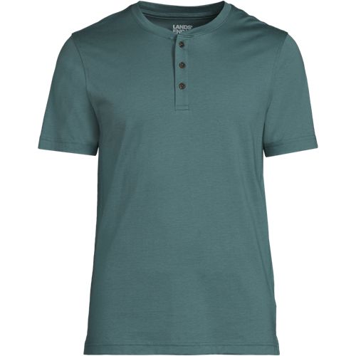 Men's Short Sleeve Cotton Supima Jersey Henley, Front