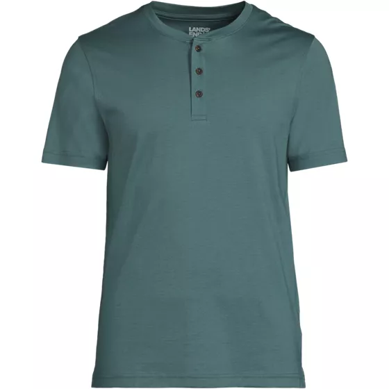 Men's Short Sleeve Cotton Supima Jersey Henley - primary