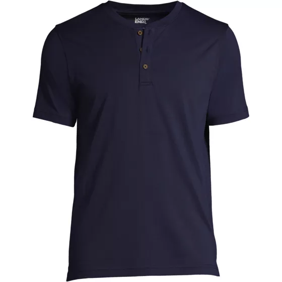Men's Short Sleeve Cotton Supima Jersey Henley - primary