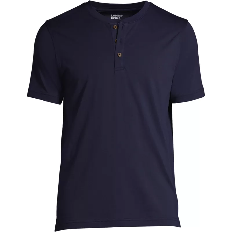 Men's Short Sleeve Cotton Supima Jersey Henley, Front