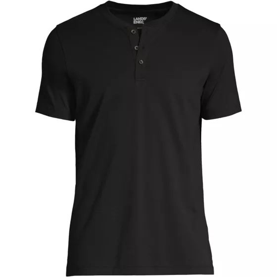Men's Big Short Sleeve Cotton Supima Jersey Henley - primary