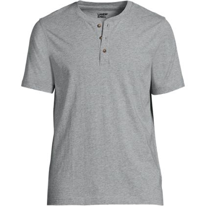 Men's Short Sleeve Cotton Supima Jersey Henley - image 3