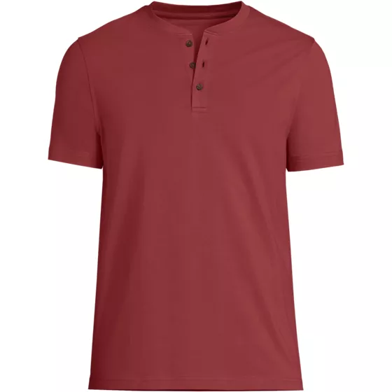 Men's Short Sleeve Cotton Supima Jersey Henley - primary