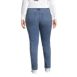 Women's Plus Size Mid Rise Straight Leg Blue Jeans, Back