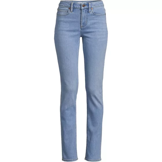 Women's Mid Rise Straight Leg Jeans - primary