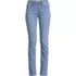 Women's Plus Size Mid Rise Straight Leg Blue Jeans, Front