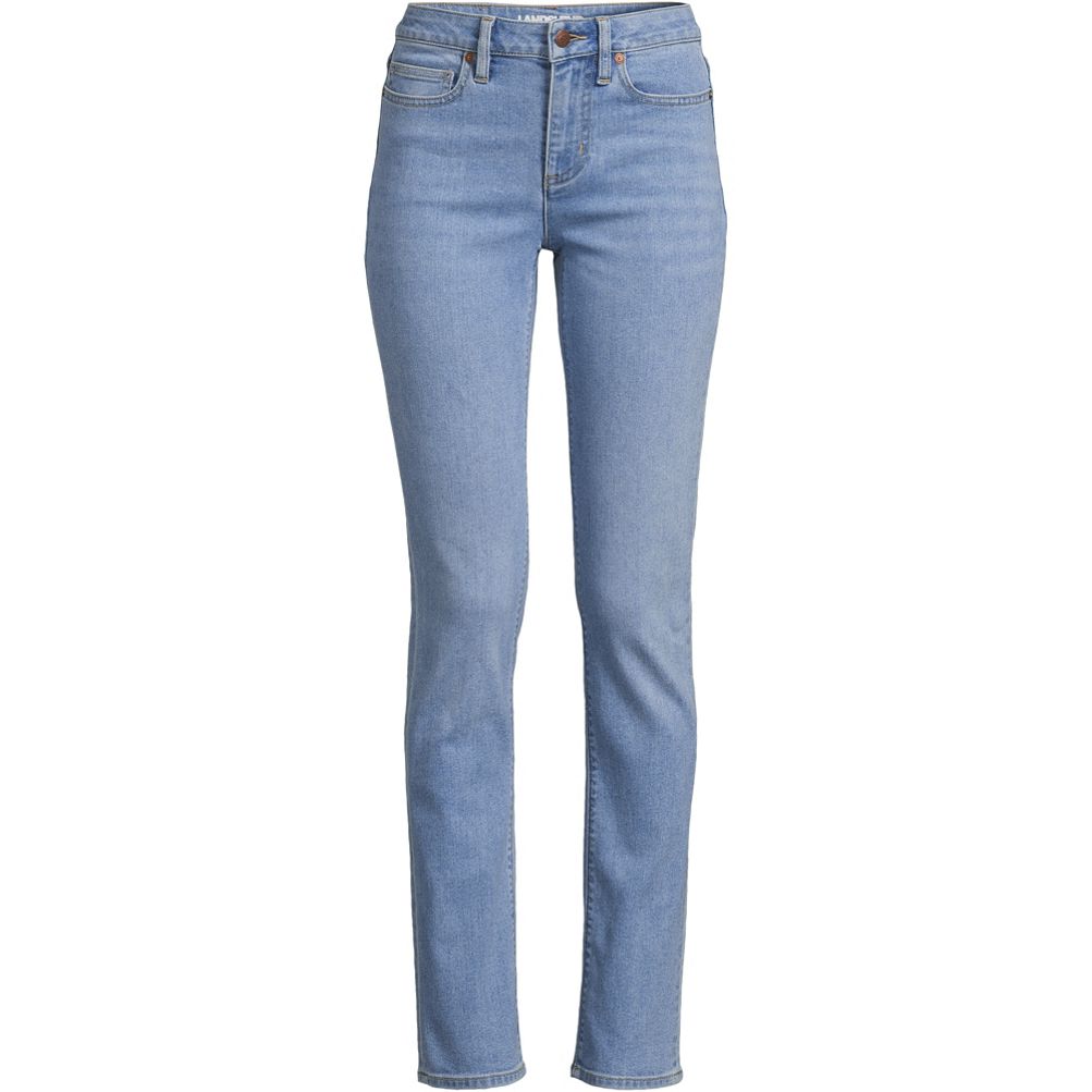 Women's Recover Mid Rise Straight Leg Blue Jeans