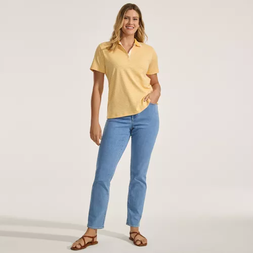 Women's Recover Mid Rise Straight Leg Blue Jeans, alternative image