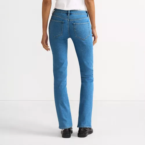 Women's Recover Mid Rise Straight Leg Blue Jeans, Back