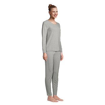 Pyjama-Set aus aufgebürstetem Stretch-Jersey für Damen in Petite-Größe image number 2