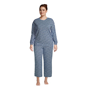 Weite Jersey Pyjama-Hose in 7/8-Länge für Damen in Plus-Größe image number 3