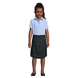 Lands End School Uniform Girls Short Sleeve Peter Pan Collar Broadcloth Shirt 
