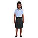 Girls Short Sleeve Peter Pan Collar Broadcloth Shirt, alternative image