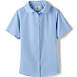 School Uniform Girls Short Sleeve Peter Pan Collar Broadcloth Shirt, Front
