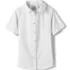 Girls Short Sleeve Peter Pan Collar Broadcloth Shirt, Front
