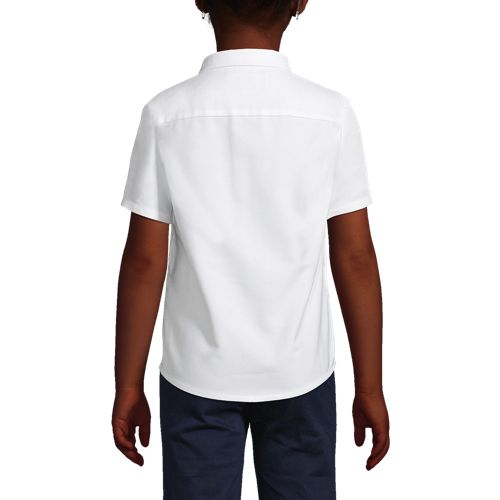 Girls Short Sleeve Oxford Dress Shirt, Back
